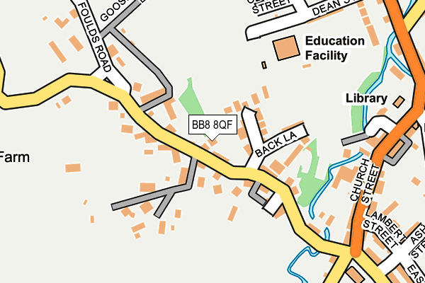 BB8 8QF map - OS OpenMap – Local (Ordnance Survey)