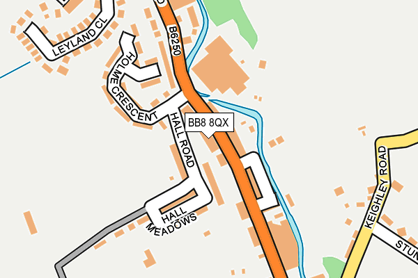 BB8 8QX map - OS OpenMap – Local (Ordnance Survey)