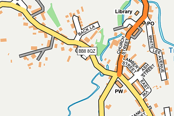 BB8 8QZ map - OS OpenMap – Local (Ordnance Survey)