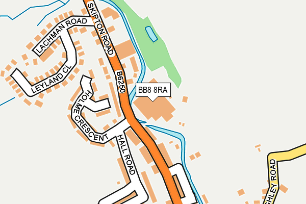 BB8 8RA map - OS OpenMap – Local (Ordnance Survey)