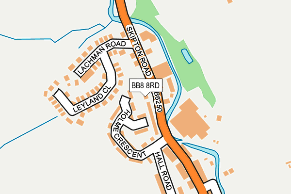 BB8 8RD map - OS OpenMap – Local (Ordnance Survey)