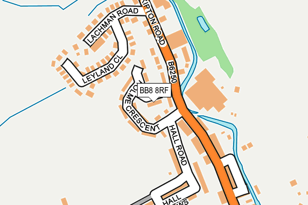 BB8 8RF map - OS OpenMap – Local (Ordnance Survey)