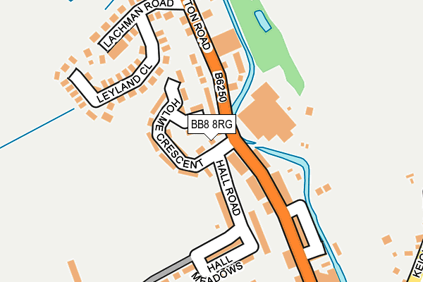 BB8 8RG map - OS OpenMap – Local (Ordnance Survey)