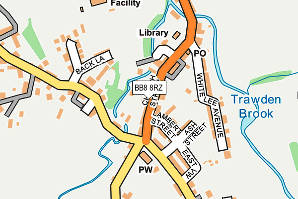 BB8 8RZ map - OS OpenMap – Local (Ordnance Survey)