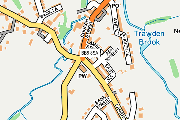 BB8 8SA map - OS OpenMap – Local (Ordnance Survey)