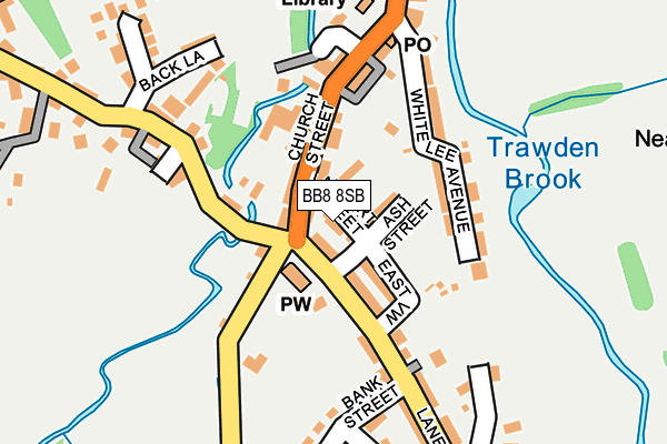 BB8 8SB map - OS OpenMap – Local (Ordnance Survey)