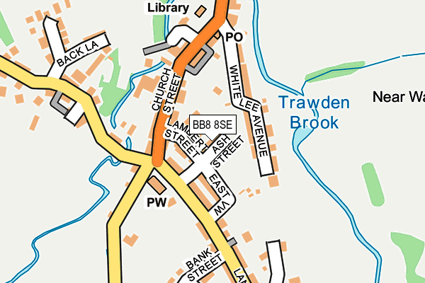 BB8 8SE map - OS OpenMap – Local (Ordnance Survey)