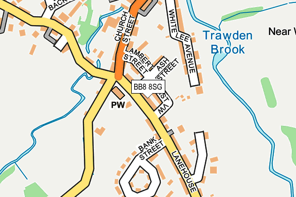 BB8 8SG map - OS OpenMap – Local (Ordnance Survey)