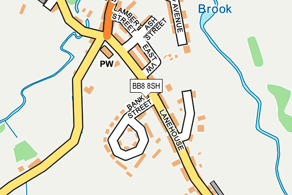 BB8 8SH map - OS OpenMap – Local (Ordnance Survey)