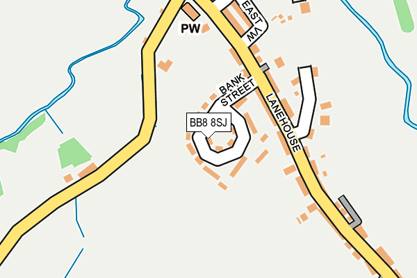 BB8 8SJ map - OS OpenMap – Local (Ordnance Survey)