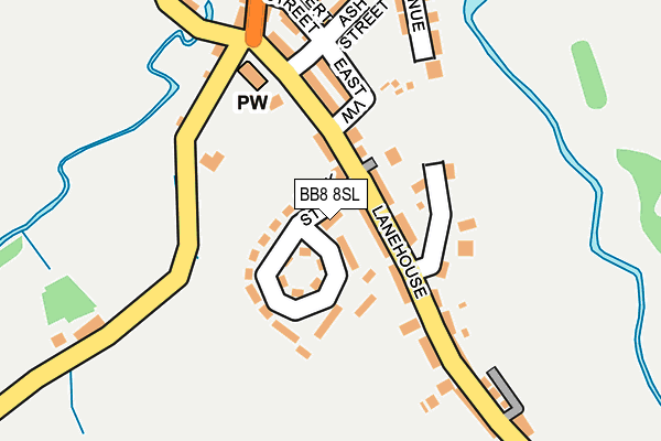 BB8 8SL map - OS OpenMap – Local (Ordnance Survey)