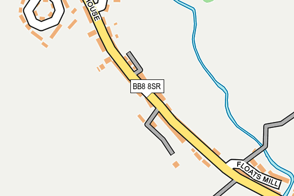 BB8 8SR map - OS OpenMap – Local (Ordnance Survey)