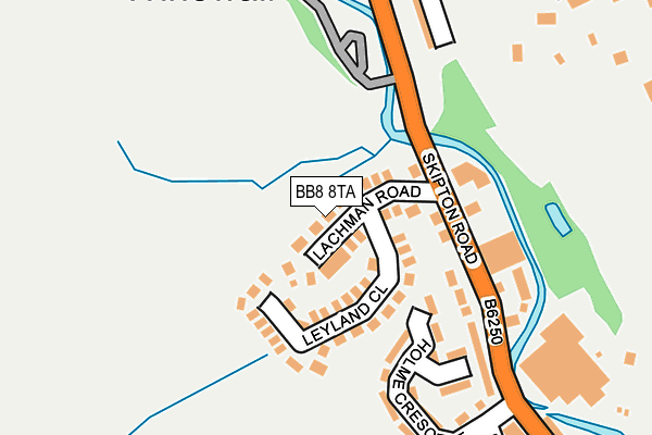BB8 8TA map - OS OpenMap – Local (Ordnance Survey)