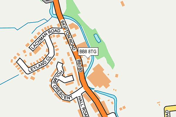 BB8 8TG map - OS OpenMap – Local (Ordnance Survey)