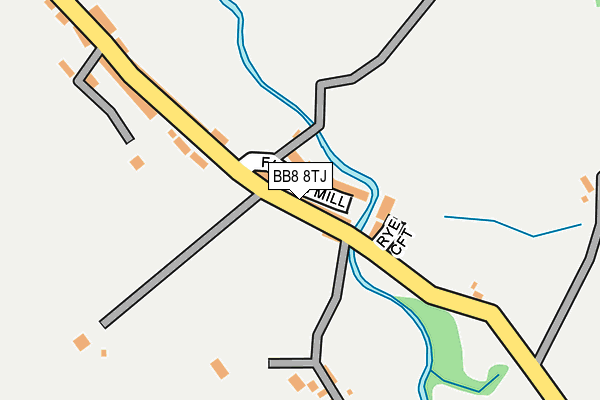 BB8 8TJ map - OS OpenMap – Local (Ordnance Survey)