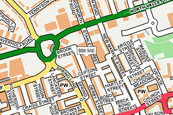 BB8 9AE map - OS OpenMap – Local (Ordnance Survey)