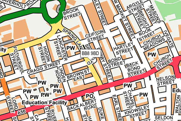 BB8 9BD map - OS OpenMap – Local (Ordnance Survey)