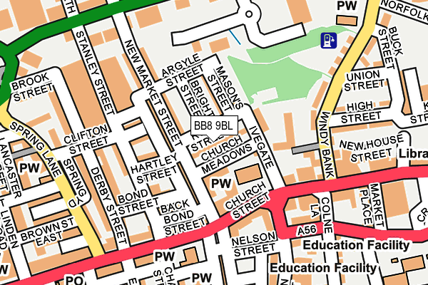 BB8 9BL map - OS OpenMap – Local (Ordnance Survey)