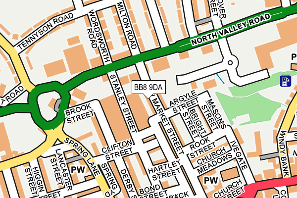 BB8 9DA map - OS OpenMap – Local (Ordnance Survey)