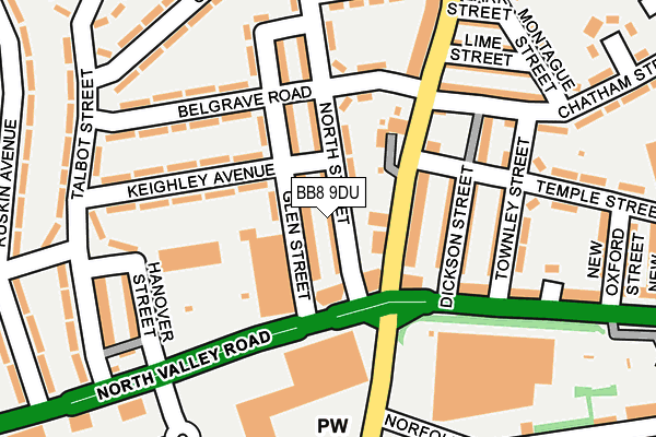 BB8 9DU map - OS OpenMap – Local (Ordnance Survey)