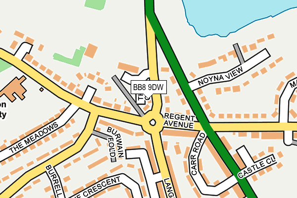 BB8 9DW map - OS OpenMap – Local (Ordnance Survey)