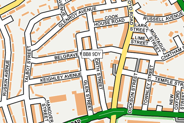 BB8 9DY map - OS OpenMap – Local (Ordnance Survey)