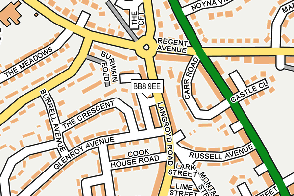 BB8 9EE map - OS OpenMap – Local (Ordnance Survey)