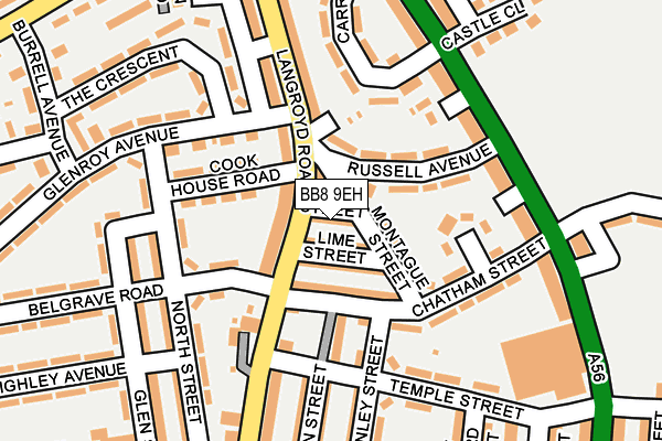 BB8 9EH map - OS OpenMap – Local (Ordnance Survey)
