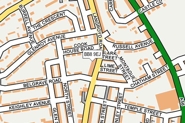 BB8 9EJ map - OS OpenMap – Local (Ordnance Survey)
