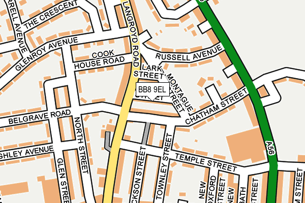 BB8 9EL map - OS OpenMap – Local (Ordnance Survey)