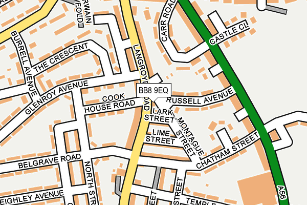 BB8 9EQ map - OS OpenMap – Local (Ordnance Survey)