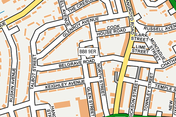 BB8 9ER map - OS OpenMap – Local (Ordnance Survey)