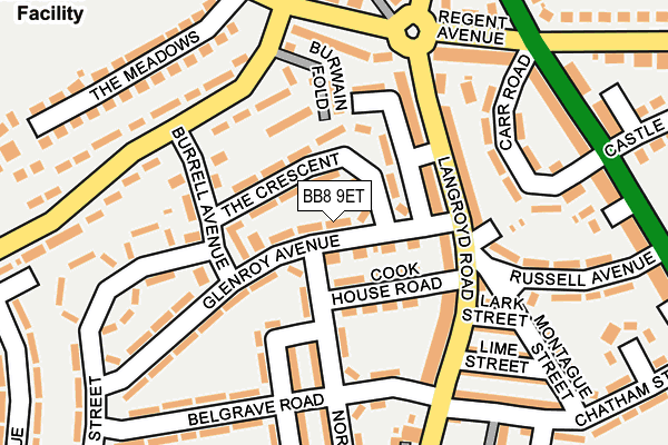 BB8 9ET map - OS OpenMap – Local (Ordnance Survey)
