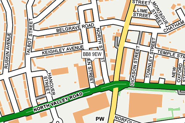 BB8 9EW map - OS OpenMap – Local (Ordnance Survey)