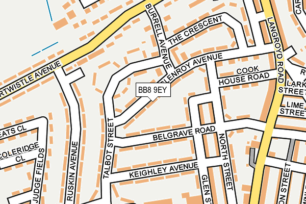 BB8 9EY map - OS OpenMap – Local (Ordnance Survey)