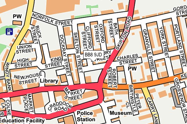 BB8 9JD map - OS OpenMap – Local (Ordnance Survey)