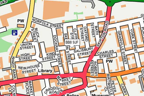 BB8 9JF map - OS OpenMap – Local (Ordnance Survey)