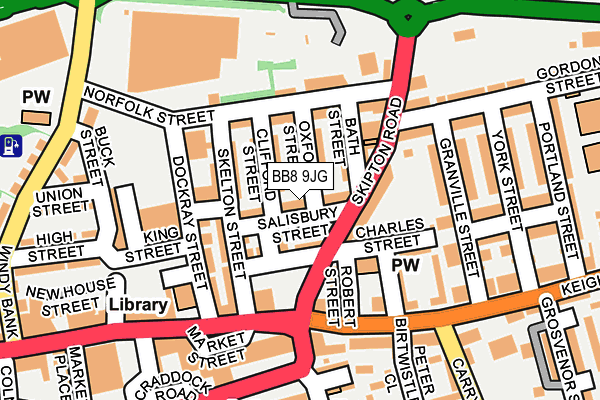 BB8 9JG map - OS OpenMap – Local (Ordnance Survey)