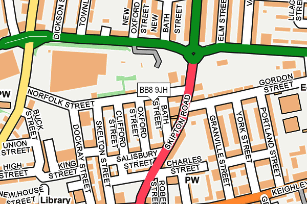 BB8 9JH map - OS OpenMap – Local (Ordnance Survey)