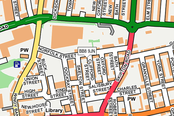 BB8 9JN map - OS OpenMap – Local (Ordnance Survey)