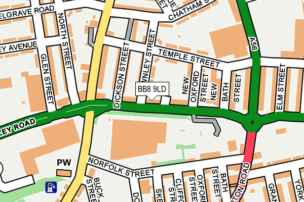 BB8 9LD map - OS OpenMap – Local (Ordnance Survey)