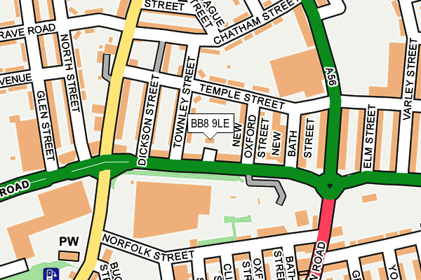BB8 9LE map - OS OpenMap – Local (Ordnance Survey)