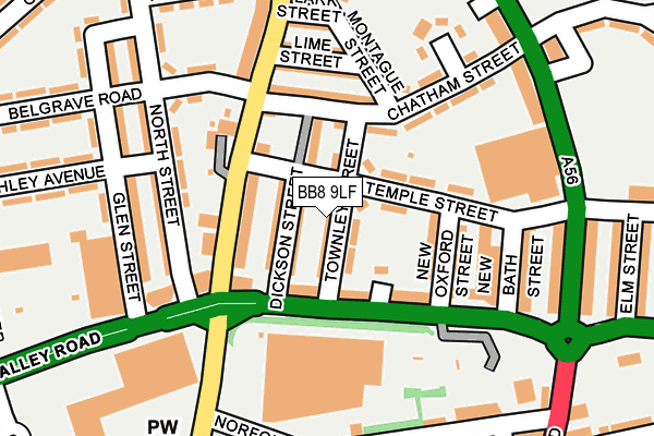 BB8 9LF map - OS OpenMap – Local (Ordnance Survey)