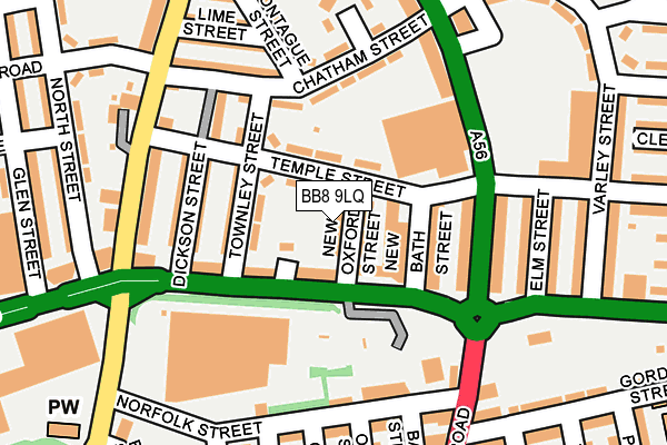 BB8 9LQ map - OS OpenMap – Local (Ordnance Survey)