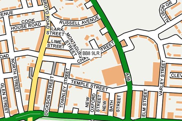 BB8 9LR map - OS OpenMap – Local (Ordnance Survey)