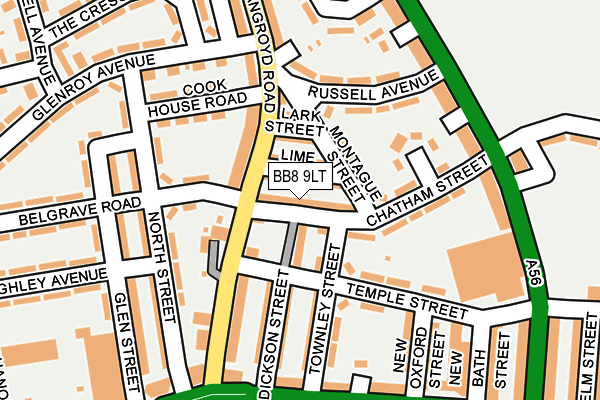 BB8 9LT map - OS OpenMap – Local (Ordnance Survey)