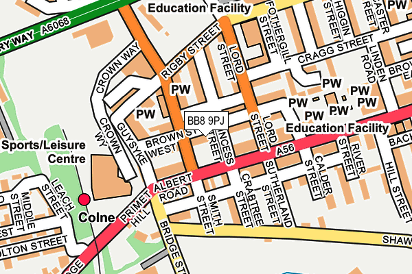 BB8 9PJ map - OS OpenMap – Local (Ordnance Survey)