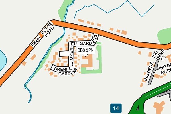 BB8 9PN map - OS OpenMap – Local (Ordnance Survey)