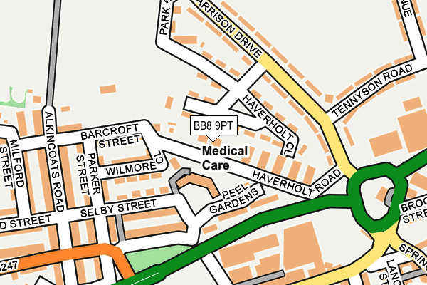 BB8 9PT map - OS OpenMap – Local (Ordnance Survey)