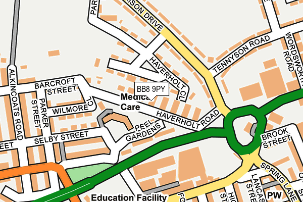 BB8 9PY map - OS OpenMap – Local (Ordnance Survey)